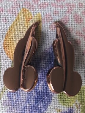 Vintage 1950's Renoir Copper Leaf Ear Climber Earrings - Great Condition